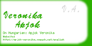 veronika apjok business card